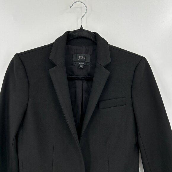 J. CREW Women's Black Single Button Business Office Regent Blazer Size 000 - Picture 4 of 9